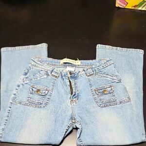 Joe Boxer Vintage Light Blue Denim Cropped Jeans Sz 13